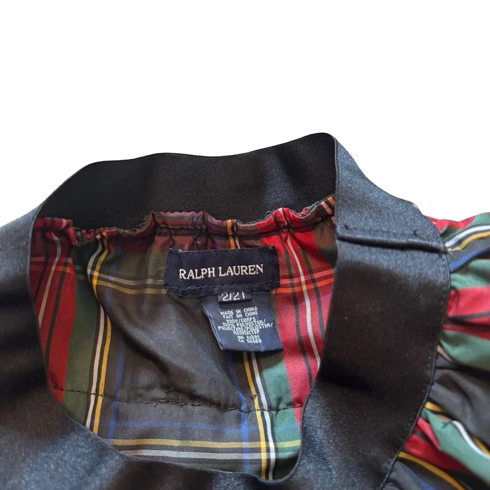 Ralph Lauren Girls 2T Plaid Tiered Ruffle Skirt Red Green Holiday Tartan Mini